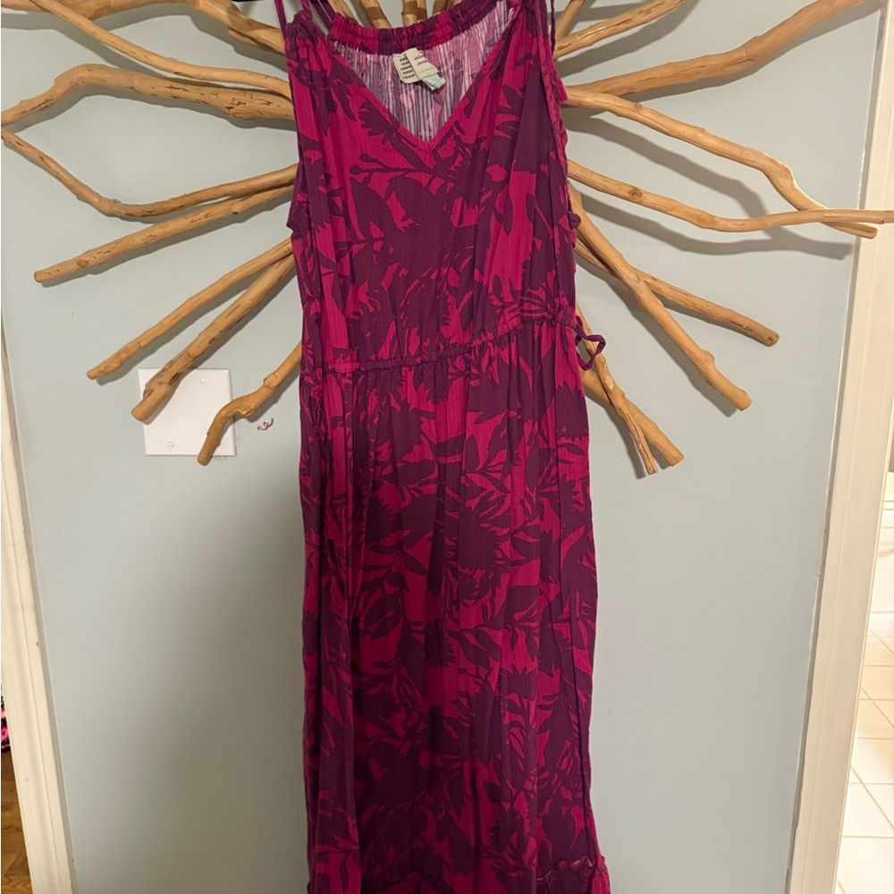 Vibrant Pink and Purple Maxi Dress